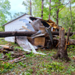 storm damage to residential home