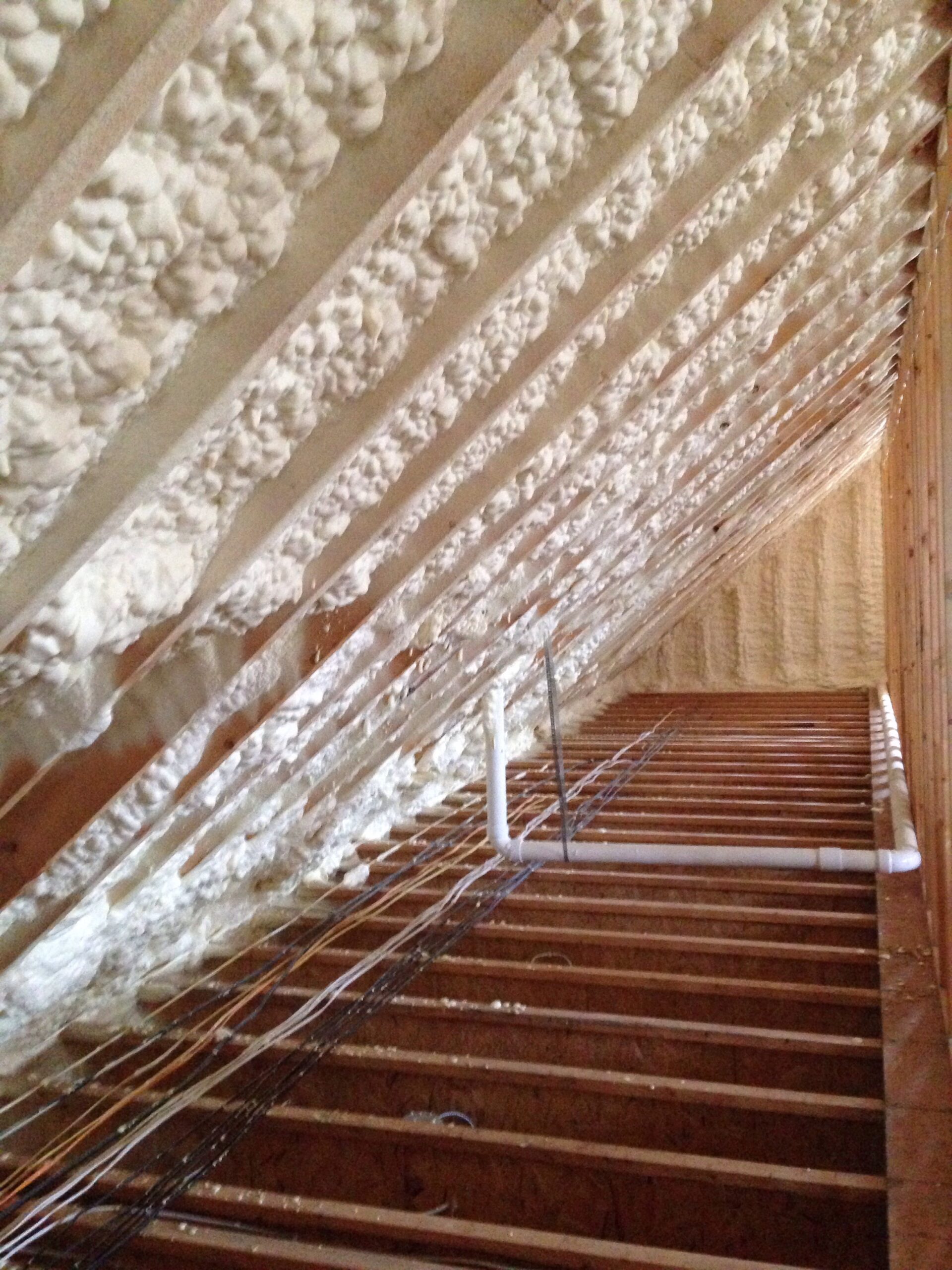 attic insulation in a residential home